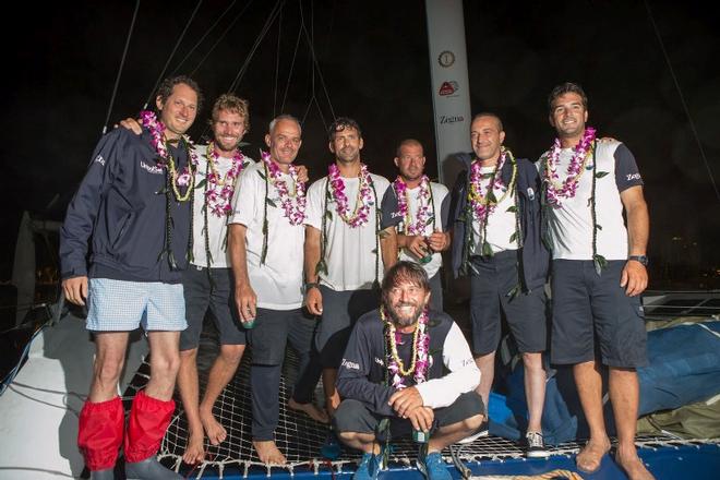 MaseratiMulti70 finishes the Transpac Race in Honolulu in third place ©  Darryl Oumi